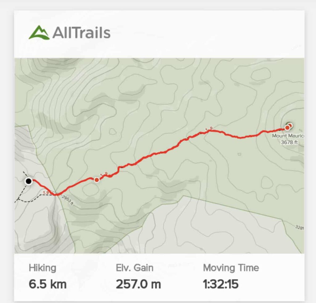 all trials on Mount Maurice summit