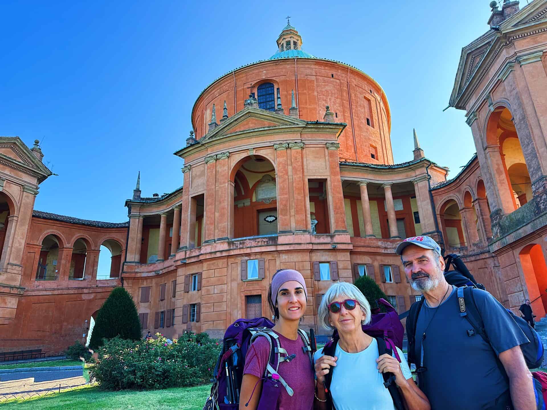 hikers in San luca bologna