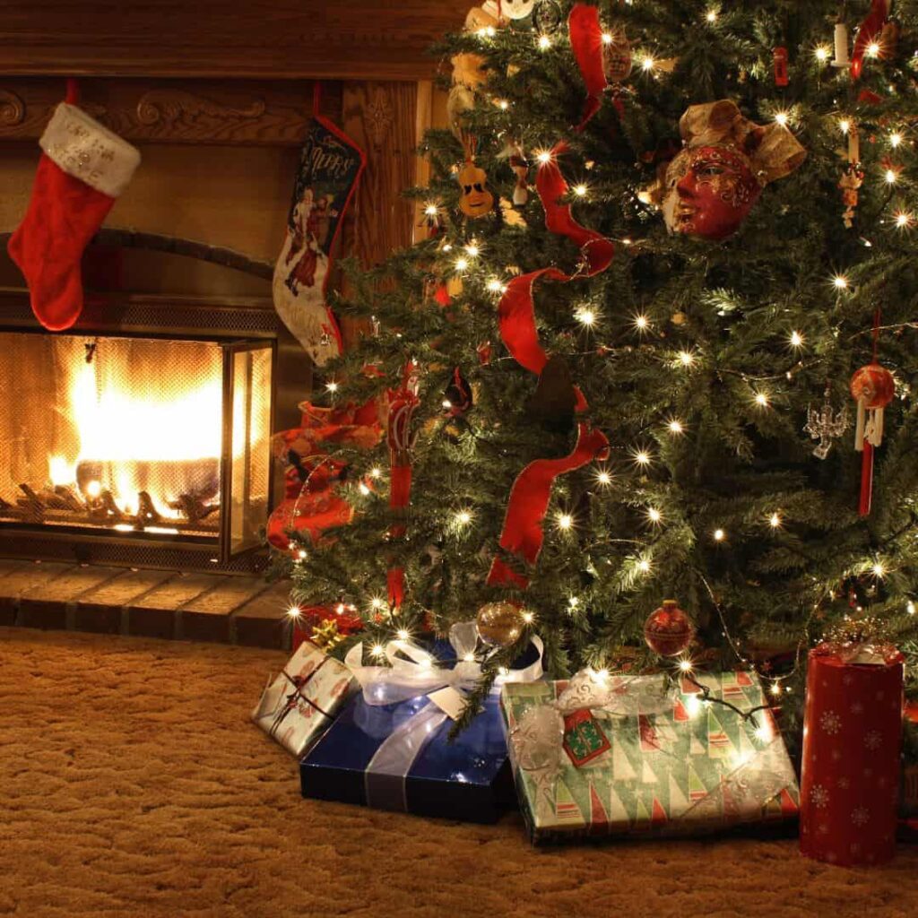Christmas presents and tree