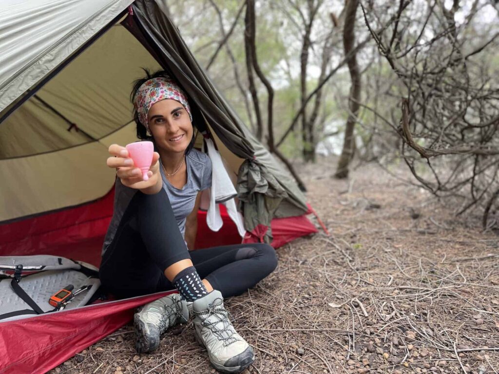 menstrual cup girl camping