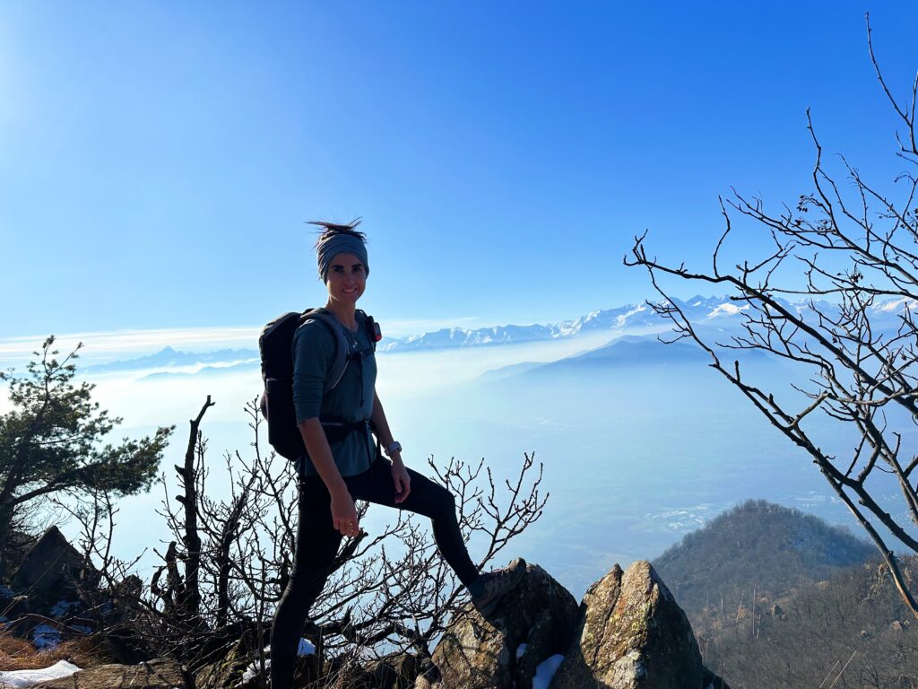 mount musiné piedmont turin italy hike girl hiking solo
